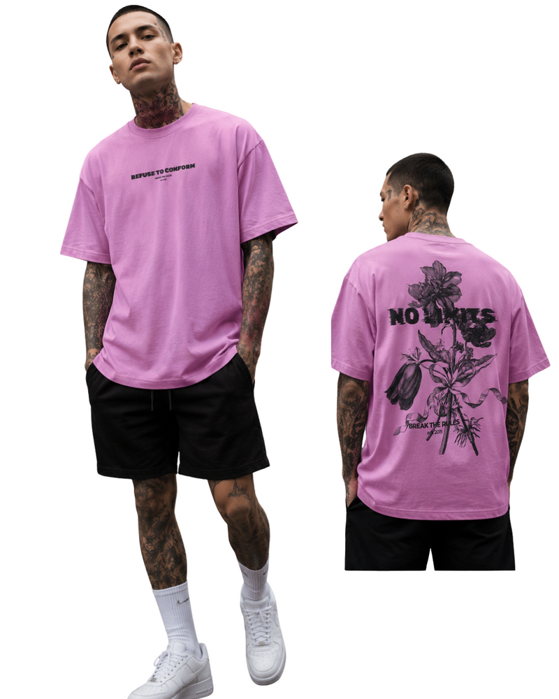 DUSTY PINK NO LIMITS OVERSIZED TEE