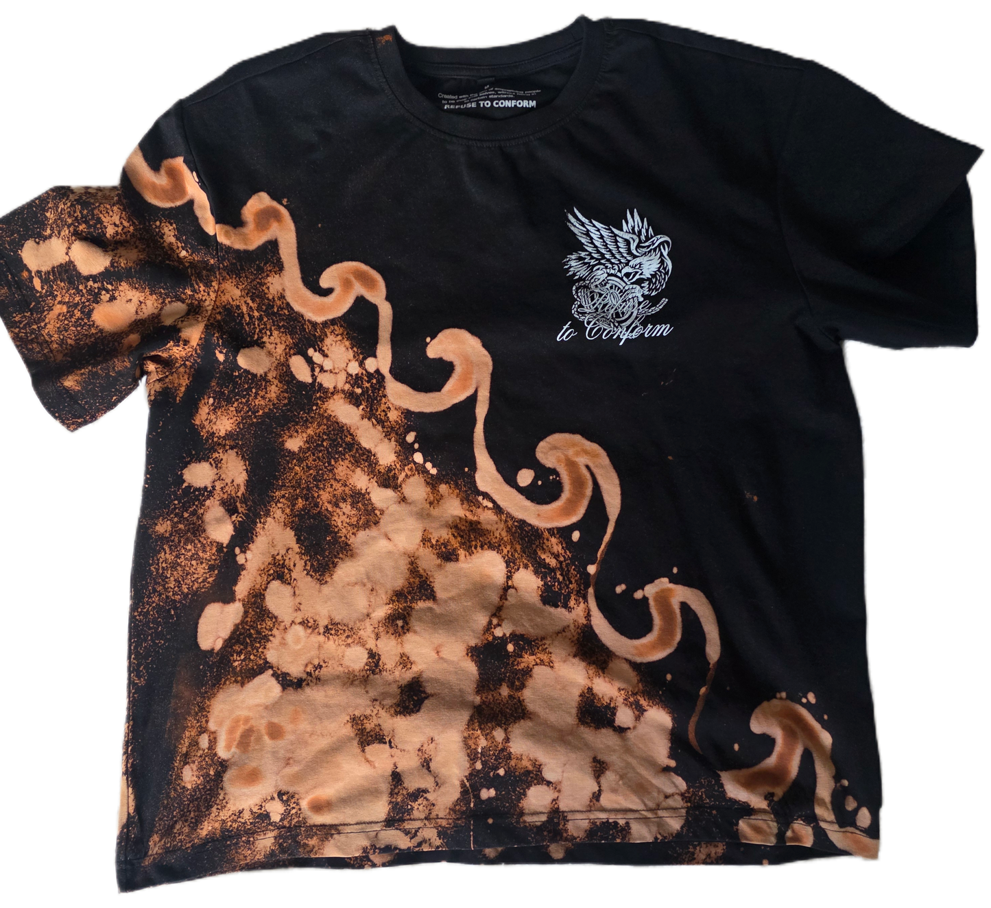 BLACK RUST HAND DYED TEE SIZE MEDIUM