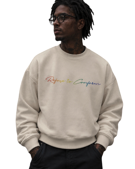 RAINBOW SIGNATURE OVERSIZED BOXY HEAVYWEIGHT SWEATSHIRT