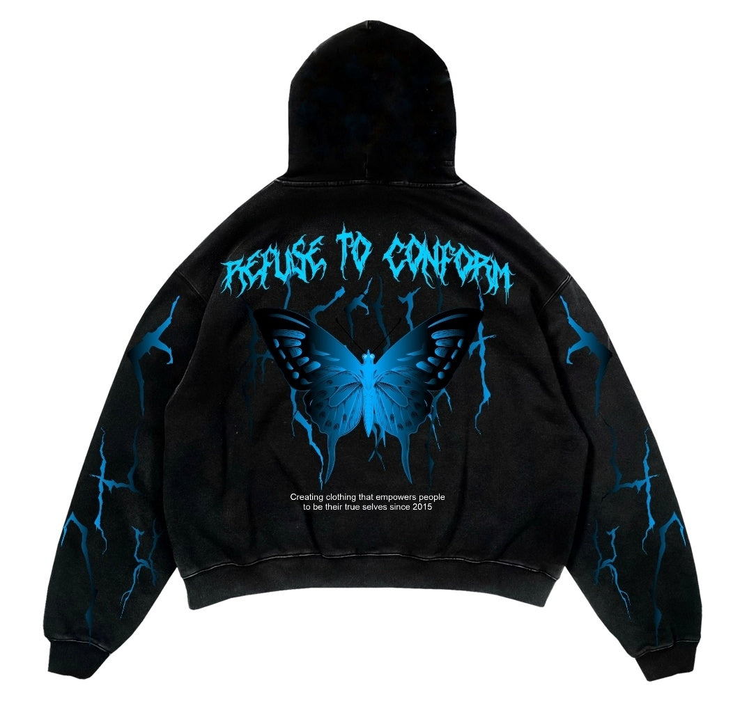 BLACK BUTTERFLY HOODIE