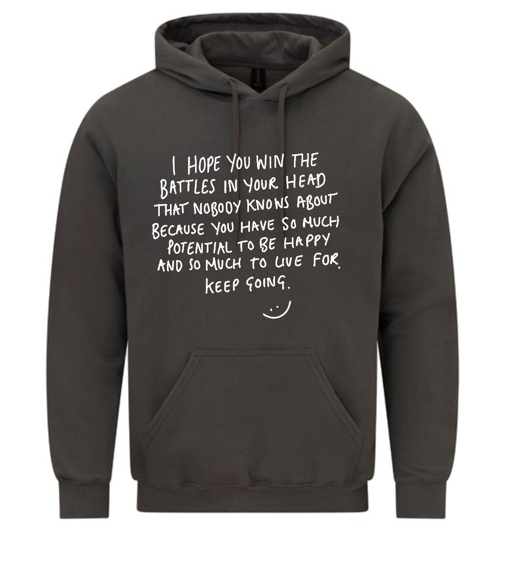 CHARCOAL BATTLES HOODIE