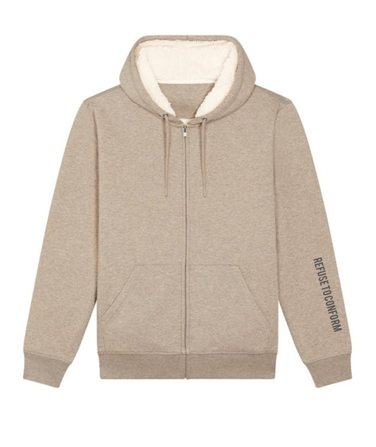 LTD EDITION SHERPA ZIP-THROUGH SWEATSHIRT - SIZE MEDIUM