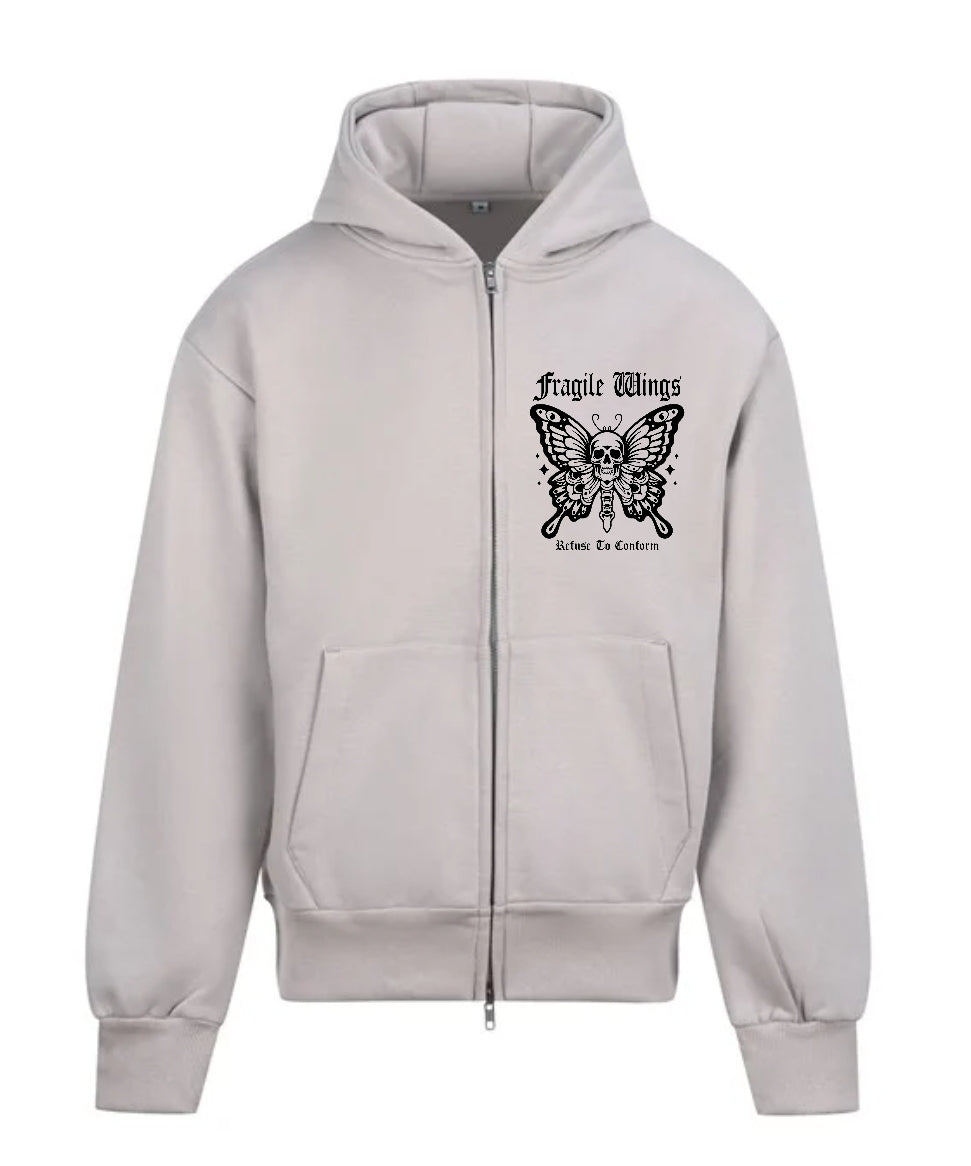 FRAGILE WINGS HEAVYWEIGHT DOUBLE ZIP ZOODIE