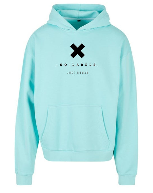 BLUE NO LABELS JUST HUMAN ULTRA-HEAVY HOODIE