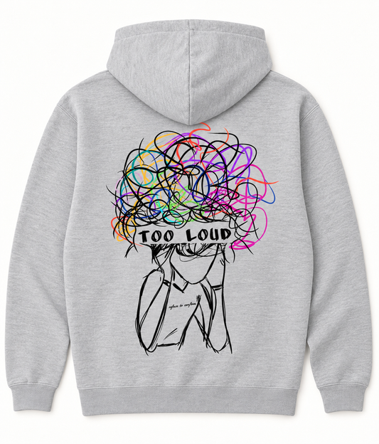 Grey back — Lightweight Too Loud Hoodie