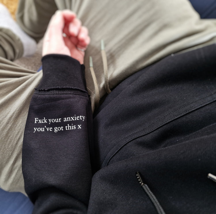 BLACK FXCK YOUR ANXIETY ULTRA-HEAVY HOODIE