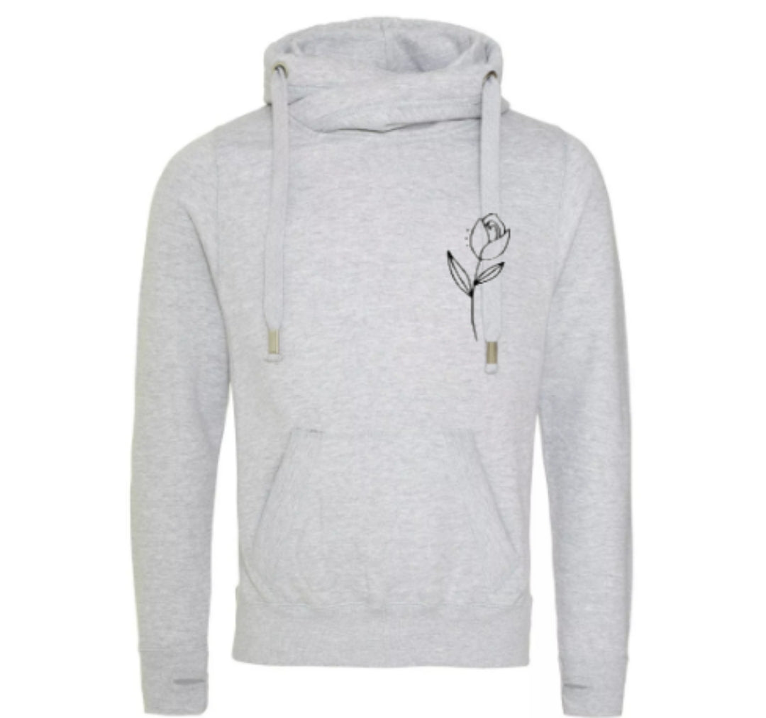 CROSS NECK HOODIE