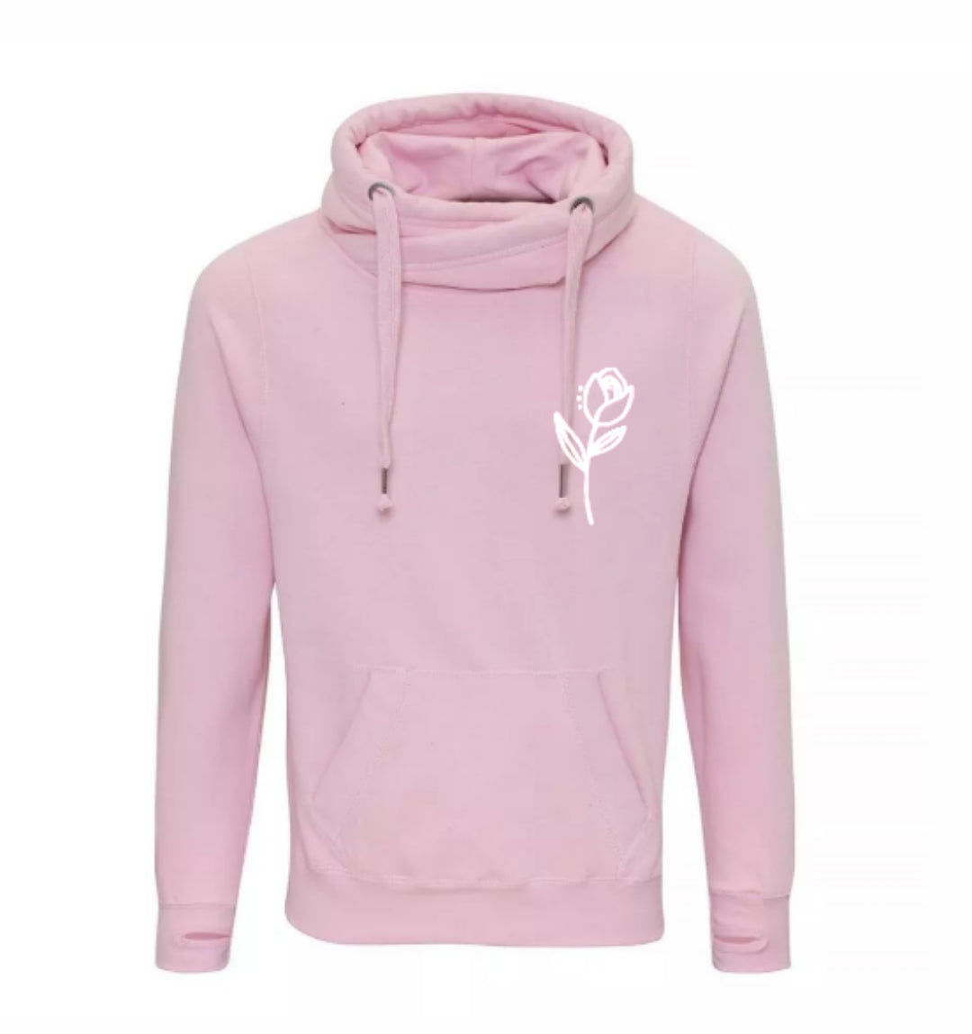 CROSS NECK HOODIE