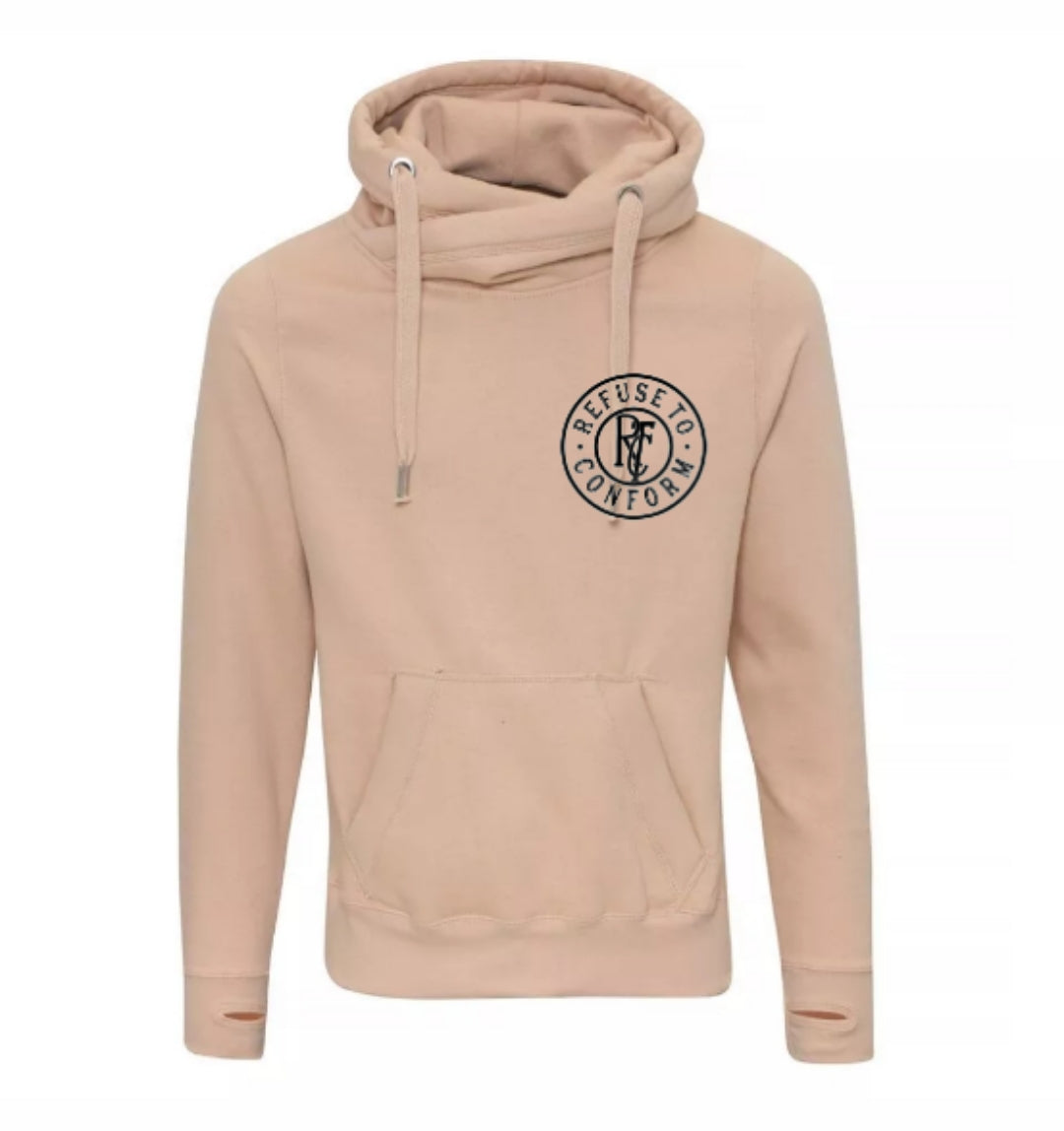 CROSS NECK HOODIE