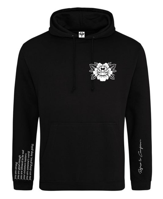 BLACK DAILY REMINDER HOODIE